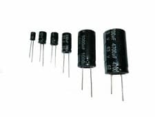 Image of Electrolytic Capacitor Radial 10v 16v 25v 35v 63v 100v mfd Packs 10 25 50 105°C
