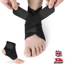Image of Ankle Support Strap Compression Wrap Bandage Brace Sprain foot Pain Relief UK
