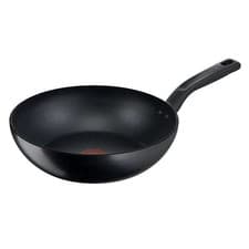 Image of Tefal Titanium Total Wok Pan 28cm Non Stick Induction Dishwasher Safe Black New
