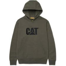 Image of Caterpillar Trademark Hooded Sweatshirt Army Moss Heather