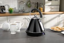 Image of Daewoo Kensington Pyramid Cordless Kettle Electric Retro Stainless Steel 3000W