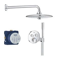 Image of Grohe Grohtherm 2 way Smart Control Perfect Shower Round Set & Euphoria 260 Head