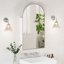 Image of Arch Large Bathroom Mirror Cabinet Wall Mounted Mirrored Cabinets with Storage
