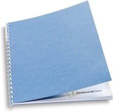 Image of GBC LeatherGrain Binding Cover A4 250gsm Blue Pack of 25 CN040029