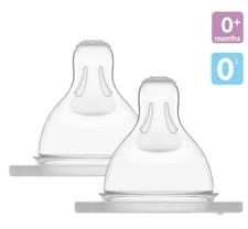 Image of MAM Baby Bottle Teats 2 Pack – Soft Silicone Teats for Easy Feeding - NEW