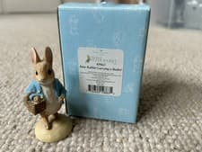 Image of Peter Rabbit Carrying A Basket Beatrix Potter Friends of Peter Rabbit Figurine