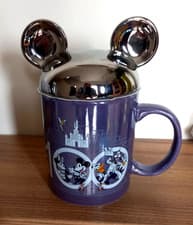 Image of Disney Large New 100 Years Anniversary MICKEY EARS Lilac Mug Disneyland