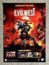 Image of Official Evil West Promotional Game Poster For PS4 PS5 & Xbox A2