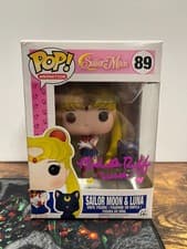 Image of JSA Signed Michelle Ruff Funko Pop! Animation Vinyl: Sailor Moon & Luna #89