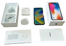 Image of Apple iPhone X Unlocked 64GB 256GB Grey Silver Pristine A++ Condition 1 Year