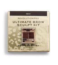 Image of Revolution Pro Ultimate Brow Sculpt Kit 5 Piece On-The-Go Brow Kit, Ebony Brown