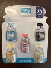 Image of Yankee Candle Car Jar Ultimate Air Freshener Variety - Pack of 5