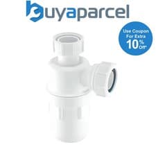Image of McAlpine C10 1" 1/2 Basin Bottle Trap 40mm White Plastic 75mm Seal