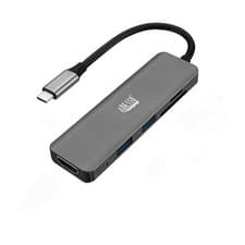 Image of Adesso AUH-4020 Thunderbolt 3 Aluminium MicroSD (TransFlash) SD HDMI USB 3.2 ...