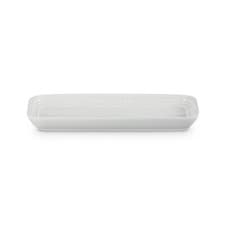 Image of Le Creuset Rectangular Plate White 10x5in Stoneware Oven Safe