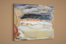 Image of Victor Higgins - Taos in Winter - Art Print on Paper or Canvas