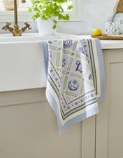 Image of Ulster Weavers, "Coastal Treasures", Printed textured cotton tea towel.