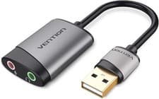 Image of USB Sound Card USB 2.0 to 3.5mm Jack Audio Adapter Dual Aux Stereo