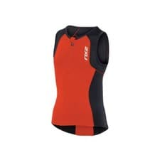 Image of 2XU ACTIVE YOUTH TRI SINGLET - DESERT RED/BLACK
