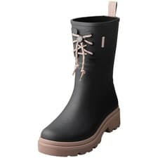 Image of Barbour Devlin Womens Wellington Boots in Dusky Grey Gardenia Pink - 6 UK