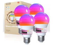 Image of MOES Smart Bulb E27 A60 RGB Dimmable Light Bulbs 9W 806lm – 4 Pack