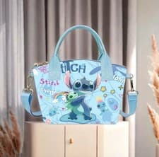 Image of NEW DISNEY STITCH & SCRUMP “RAINBOW” MINI HANDBAG / SHOULDER BAG PURSE ~ BLUE