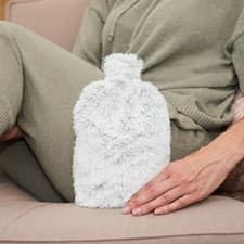 Image of Warmies Marshmallow Grey Microwavable Bottle Soothing Heat and Lavender Comfort
