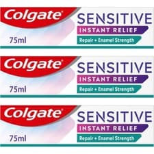 Image of Colgate Sensitive Instant Relief Enamel Repair Toothpaste 75ml x 3