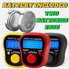 Image of LED Ring Tally Counter with 2 Extra Batteries Free Digital Clicker Thasbih Zikr