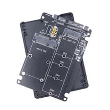 Image of 2in1 M.2 NGFF SATA & mSATA to SATA 3.0 Adapter B+M Key SSD Converter UK