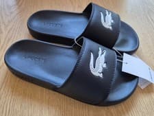 Image of Lacoste Serve 0.0 pool slides in black size 3 35.5 new women’s men’s unisex
