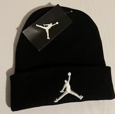 Image of Adult One Size Unisex Black Jordan Beanie Hat . Price Drop! Clearance!