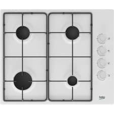 Image of Beko HIBG64120SW Built In 61cm 4 Burners White Gas Hob