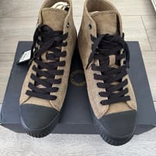 Image of Fred Perry Hughes Mid Suede Trainers Bark UK 8