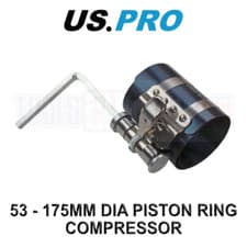 Image of US PRO 53 - 175mm Engine Piston Ring Compressor Adjustable Ratchet Type 5596