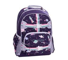Image of Pottery Barn Kids Mackenzie Rainbow Heart Galaxy Glow-in-the-Dark Backpack Large