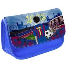 Image of Personalised Barcelona Pencil Case Football School Stationary Bag Boys CFP04