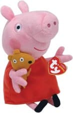 Image of New TY Limited Edition Cute Pink Peppa Pig Beanie Buddies 28cm Soft Plush Toy