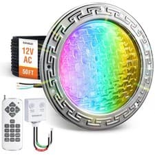 Image of RGB 10 inch 50ft Pool Lights Led SURAIELEC Inground Color Changing Remote 300W