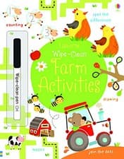 Image of Wipe-Clean Farm Activities by Kirsteen Robson 9781409582779 NEW