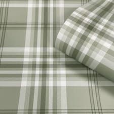 Image of Classic Tartan Check Wallpaper Kelso Muriva Fabric Effect Textured 165526 Sage