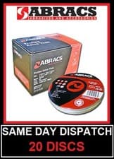 Image of 20 x ABRACS Proflex Extra Thin Cutting Disc 115mm x 1.0mm INOX 2 x 10 TIN Packs