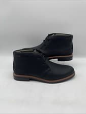 Image of Barbour Readhead Men’s Chukka Laced Boots Black Leather UK 11 EU 45 New