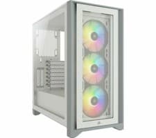 Image of Corsair ICUE 4000X RGB Tempered Glass Mid-Tower ATX Case - White