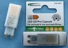 Image of Bell Lighting LED G9 Dimmable 3.5W 470lm 2700k Warm White = 42Watt
