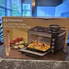 Image of Daewoo 42L Electric Mini Oven & Dual Hot Plates – All-in-One Kitchen – Brand New