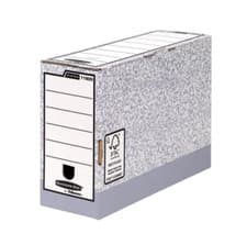 Image of Fellowes Bankers Box Grey Foolscap Transfer File 120mm - Free Next Day Delivery