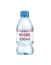 Image of Evian Natural Mineral Water 24 x 330ml Pet Bottles Thirst Quenching Portable