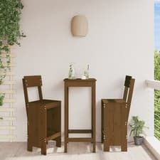 Image of Bar Stools 2 pcs Honey Brown 40x48.5x115.5 cm Solid Wood Pine