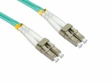 Image of 0.5m OM4 Fibre Optic Cable LC to LC Duplex Network Lead MM 50/125 Patch Cable